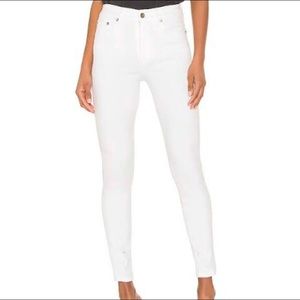 Pistola cropped white skinny jeans size 27